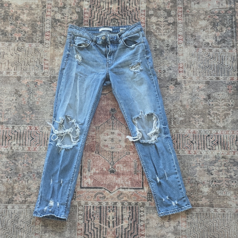Eunina Distressed Blue Skinny Jeans